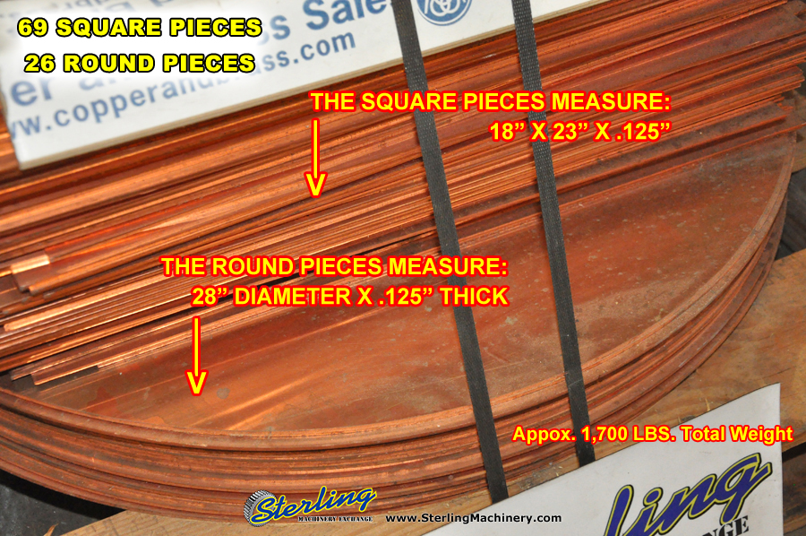 Used-SandingMaster-Brand New Copper Plate, Round and Square-SCSB-3-1300-A2395-02