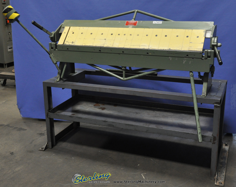 For Sale 16 Ga. x 4' Used Connecticut Box & Pan Finger Brake, Mdl