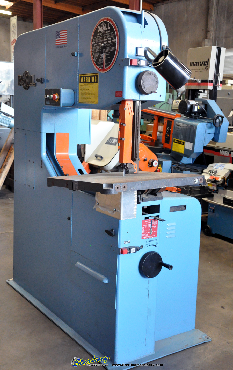 For Sale: 36" Used DoAll Vertical Band Saw, Mdl. 3613-1, High & Low