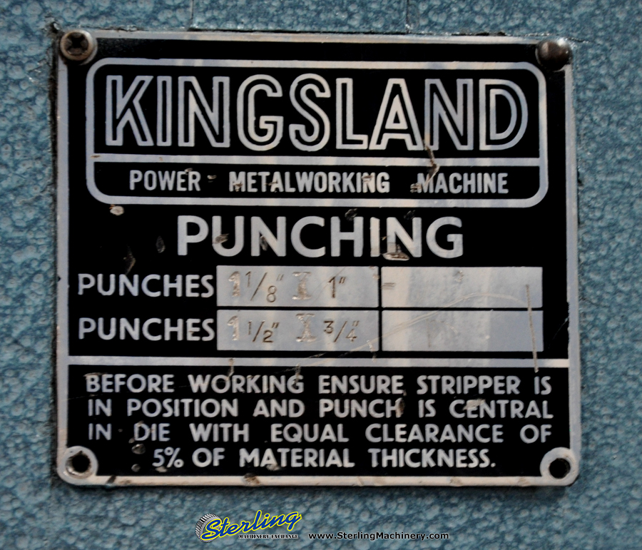Used-Kingsland-Used Kingsland Mechanical Heavy Duty Muiti Station Ironworker-J25, TYPE XA-A2467-019