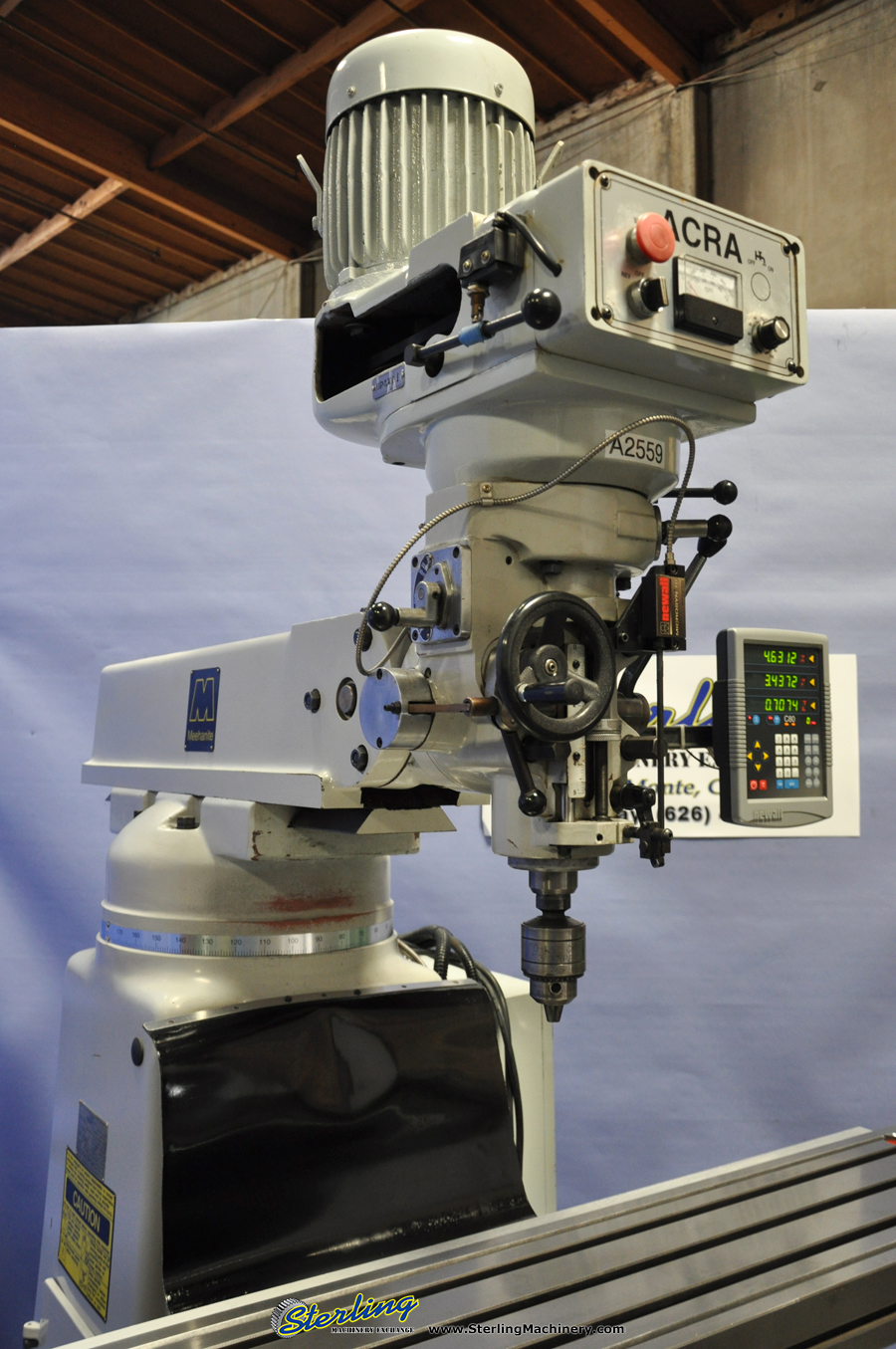 For Sale 10" x 54" Used Acra Vertical Milling Machine (Variable Speed