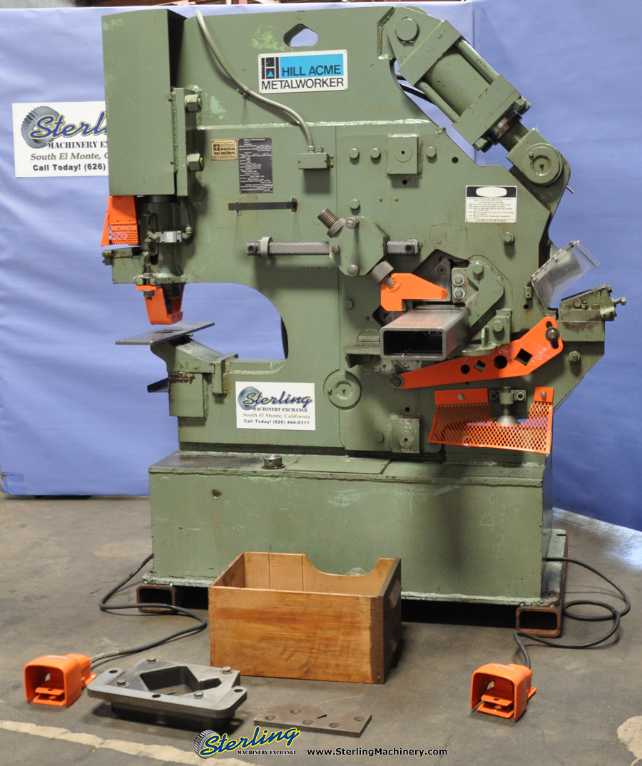 Used Hill Acme Heavy Duty Hydraulic Ironworker (Dual Operator) With 20" Throat Sterling Machinery