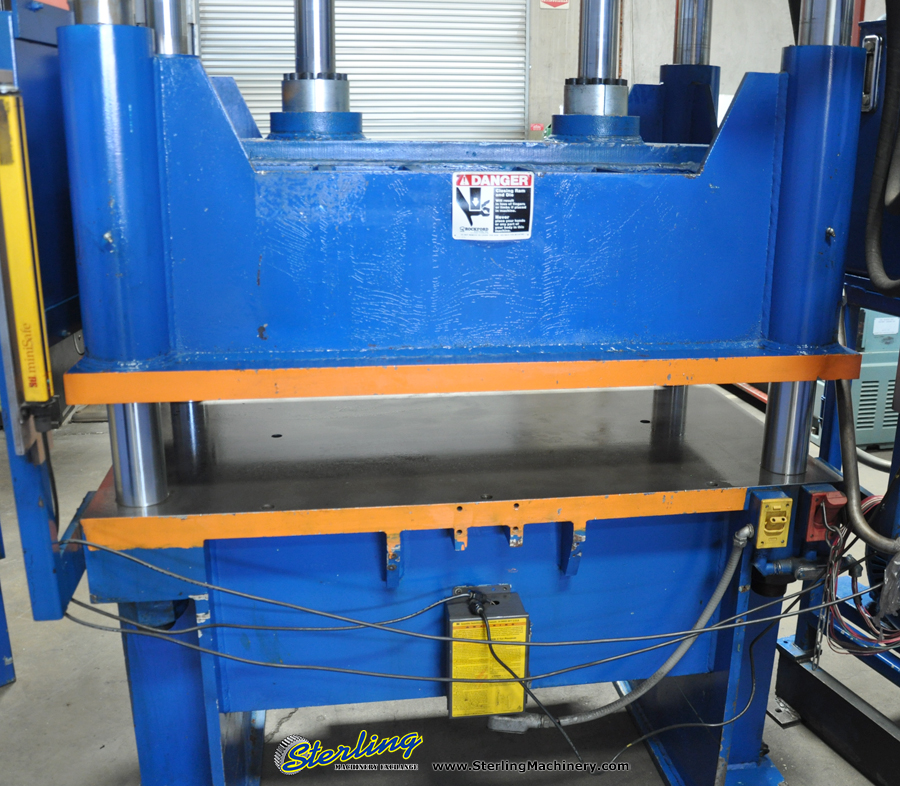 For Sale 60 Ton x 6" Used Savage 4 Post Hydraulic Blanking Trim Press