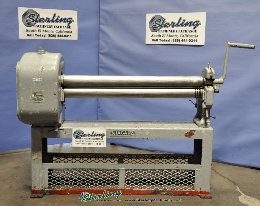 Used-Niagara-Used Niagara Initial Pinch MANUAL POWER HAND Sheet Metal Plate Roll-351-A2769-02
