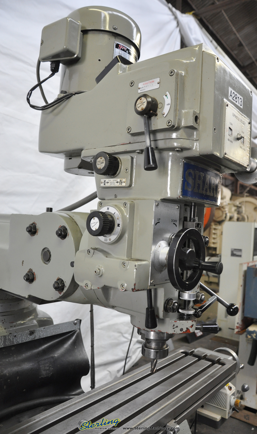 For Sale 10" x 50" Used Sharp Vertical Mill With DRO, Mdl. TMV1, Sony