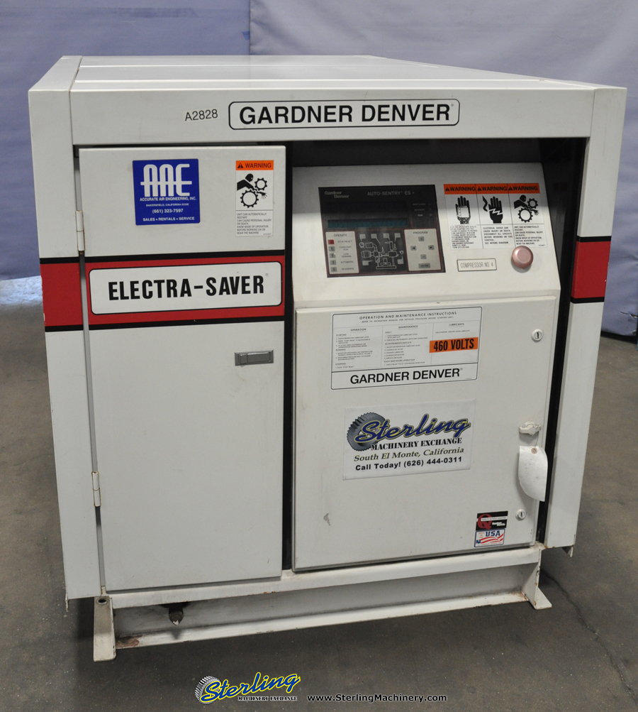 Used Gardner Denver Electra Saver II Turn Valve Rotary Screw Air