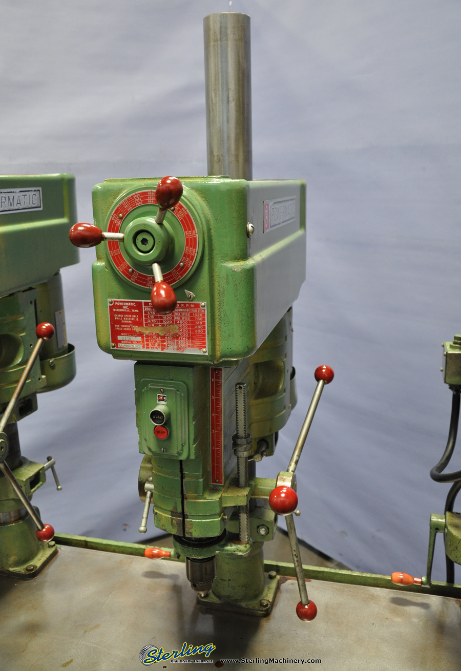 Used Powermatic 4 Head Gang Drill Press With Large Table - Drills