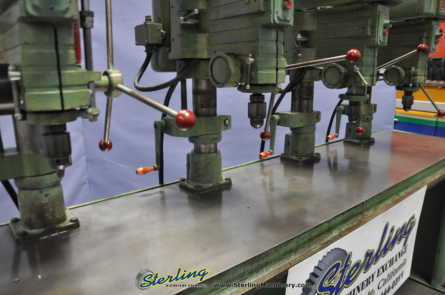 Used Powermatic 4 Head Gang Drill Press With Large Table Drills Sterling Machinery