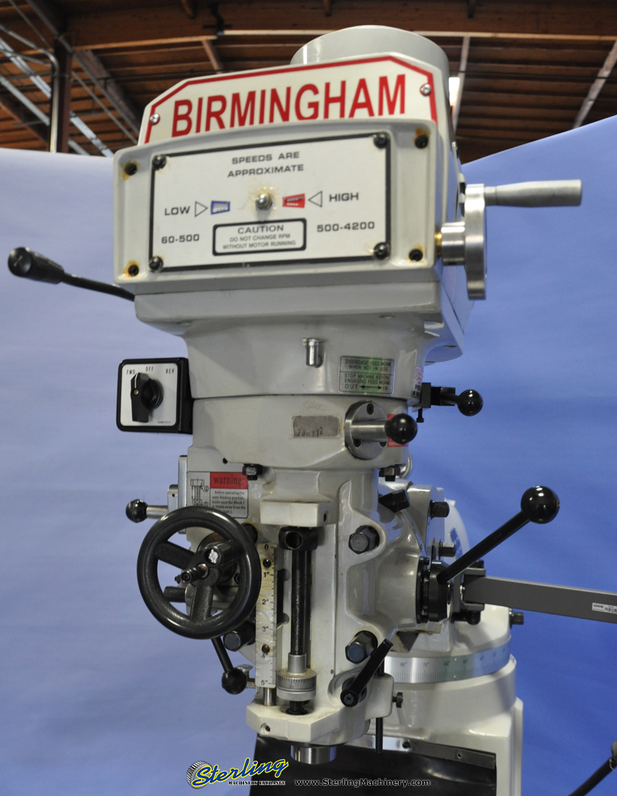 Brand New Birmingham (VARIABLE SPEED) Vertical Milling Machine WITH