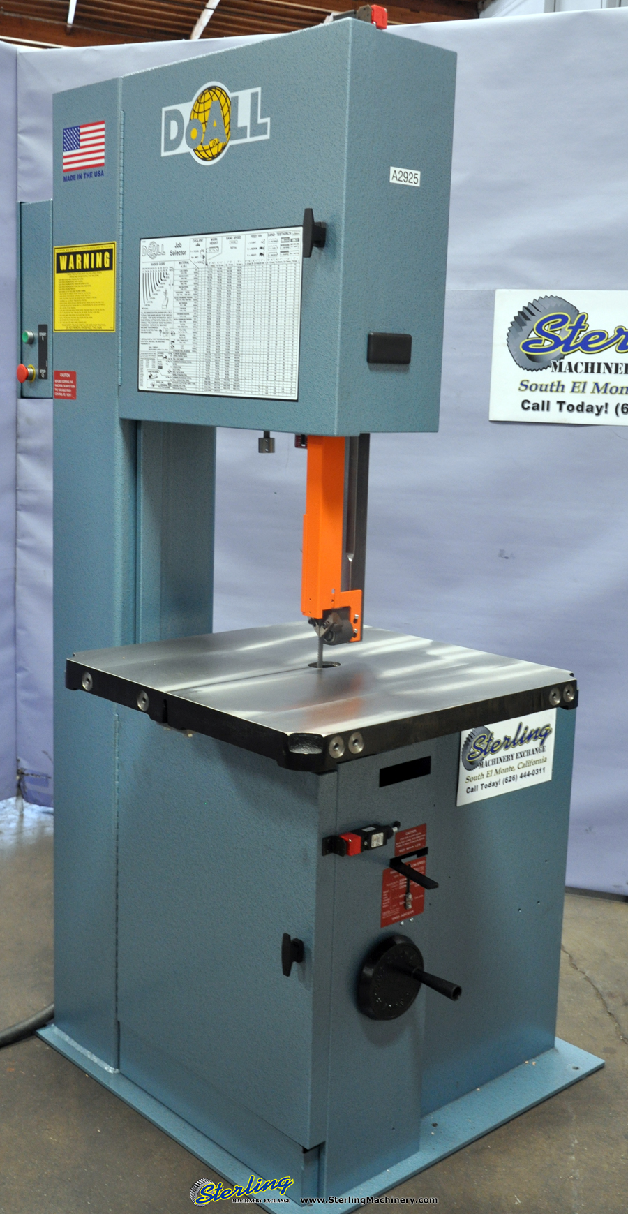 Brand New DoALL Vertical Contour Bandsaw Saws Sterling Machinery