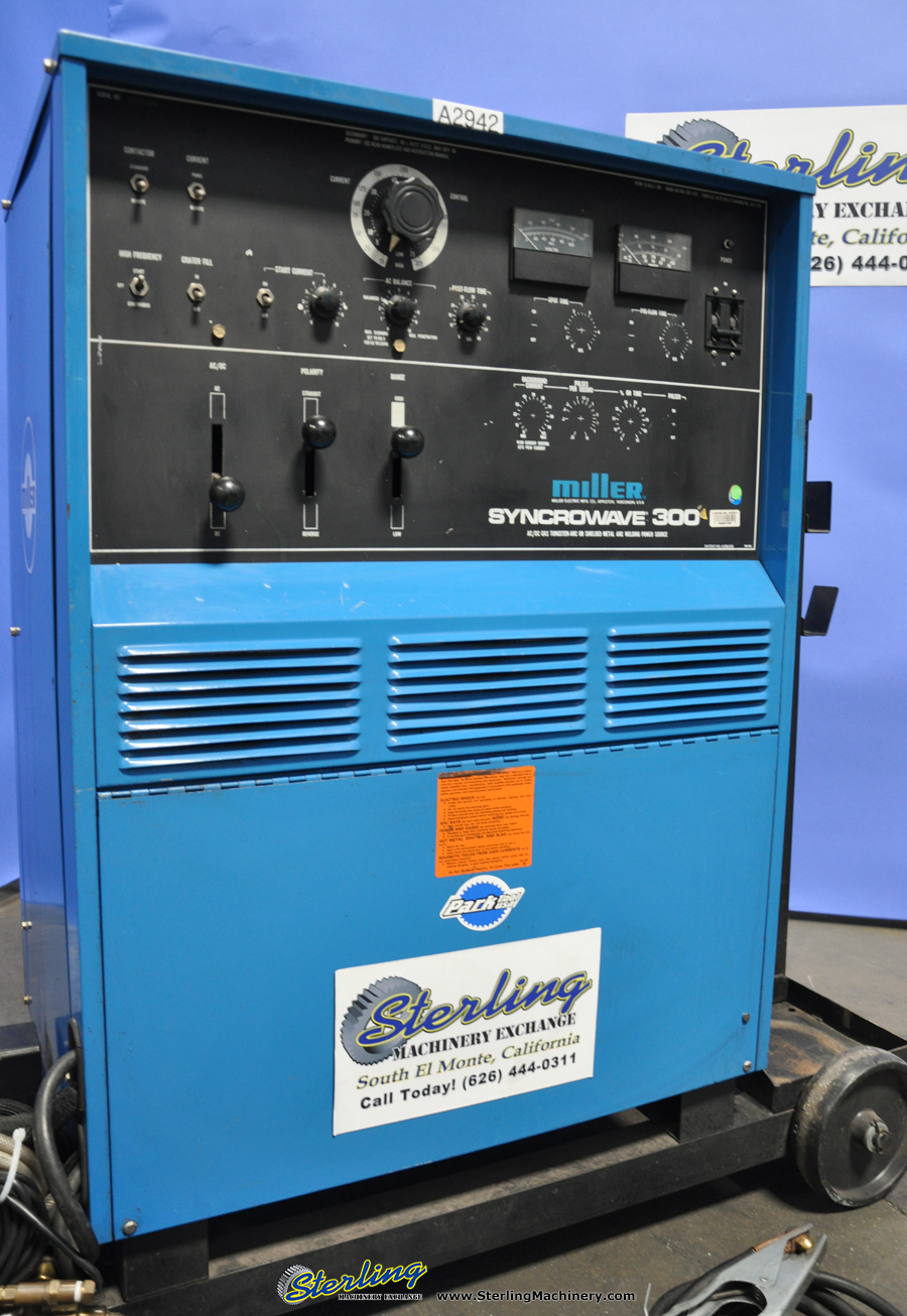 Used-MILLER-Used Miller Syncrowave 300 AC/DC Gas Tungsten Arc Welder-SYNCROWAVE 300-A2942-02