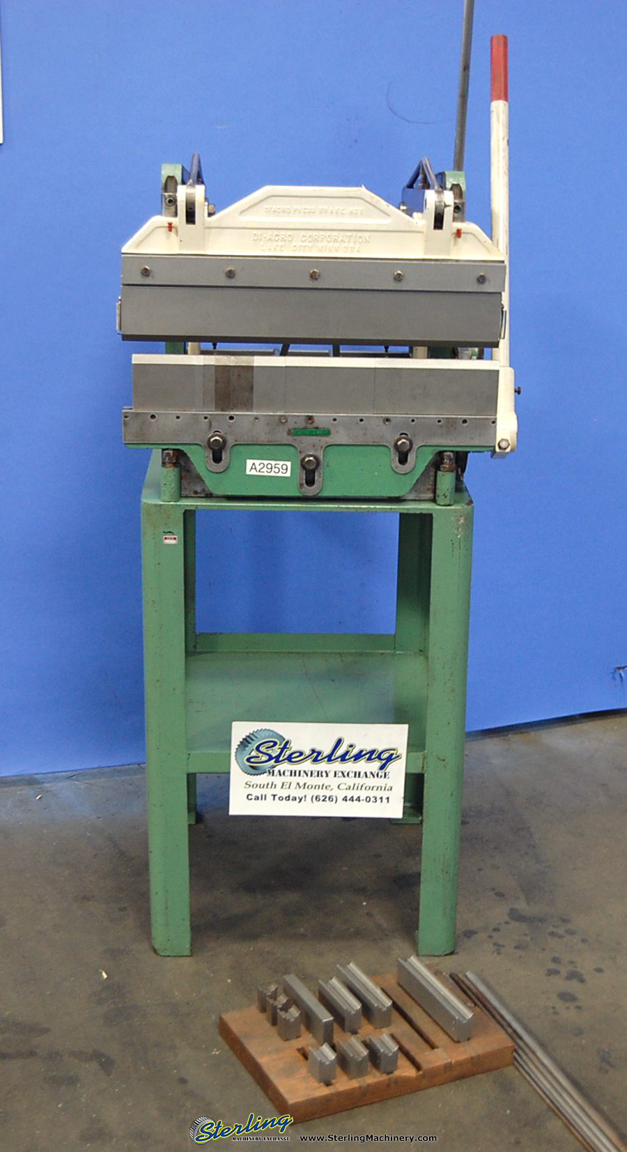 Used DiAcro Hand Press Brake Box & Pan/HandManual Press Brake