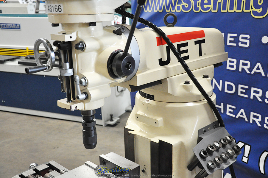For Sale 8" x 36" Used Jet Vertical Mill, Mdl. JVM8361, Auto Lube