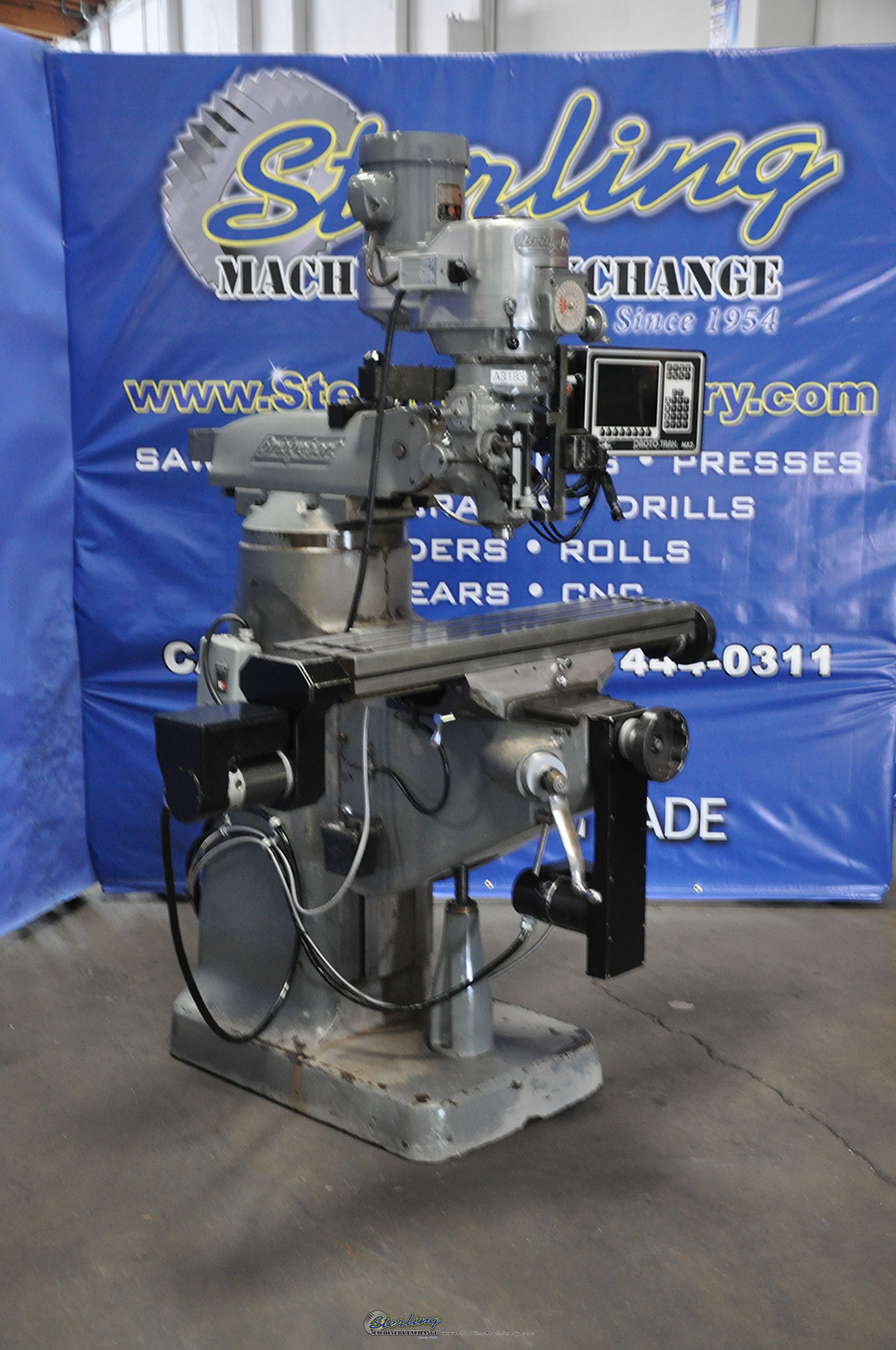 For Sale 9" x 42" Used Bridgeport Prototrak (2 Axis) CNC Vertical