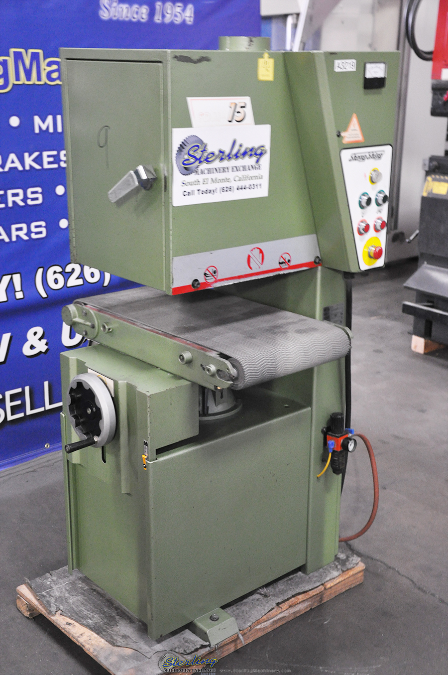 For Sale 15" Used Sheng Shing Wide Belt Sander (Woodworking), Mdl. SDM