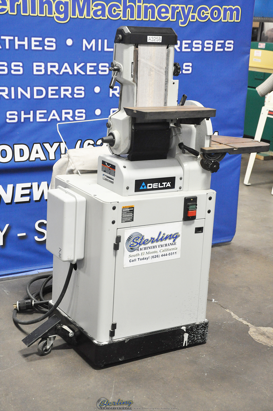 Used Delta Belt Sander/Disc Grinder Sterling Machinery