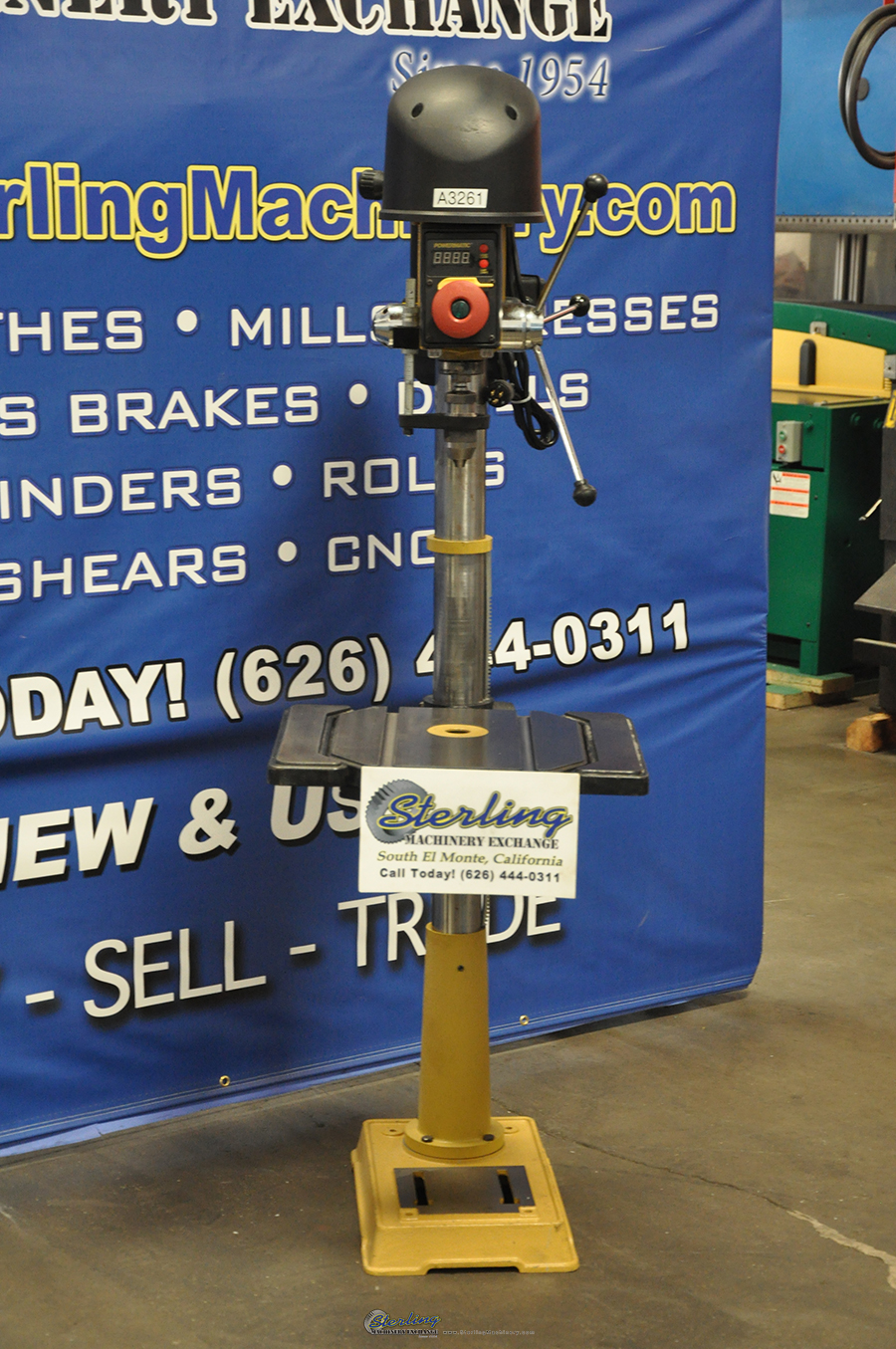 For Sale 18" Used Powermatic Variable Speed Floor Drill Press, Mdl