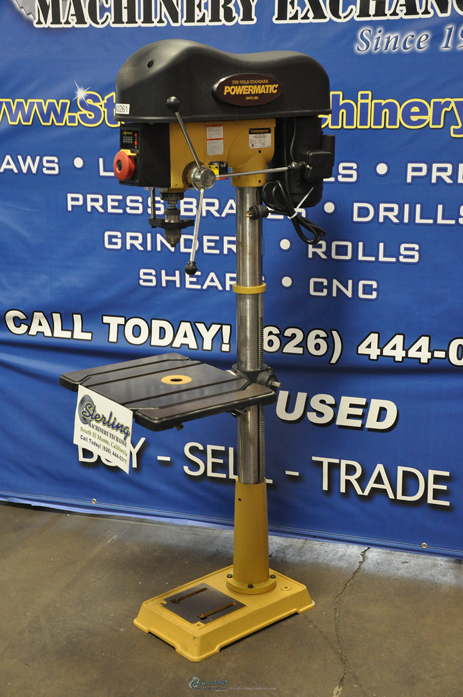 For Sale 18" Used Powermatic Variable Speed Floor Drill Press, Mdl