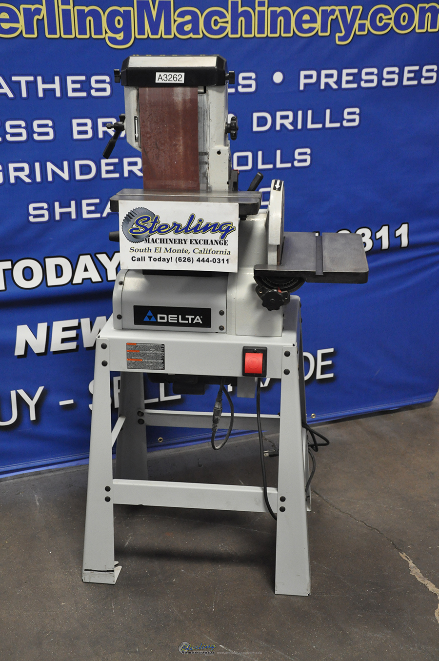 Used Delta Belt Sander and Disc Grinder Combination 