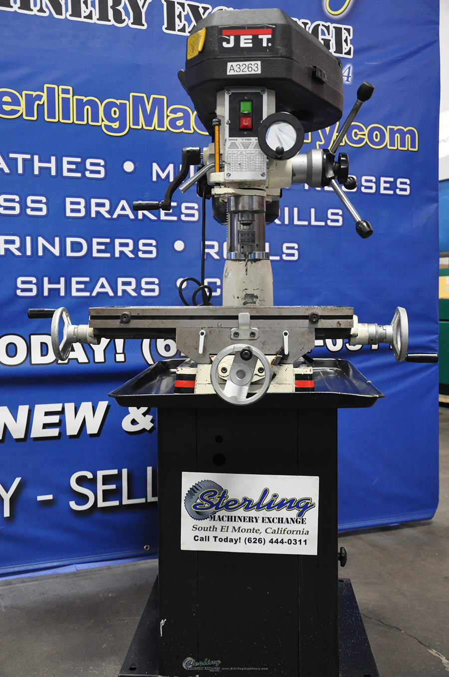 Used Jet Combo Milling Drilling Machine With Stand Sterling Machinery