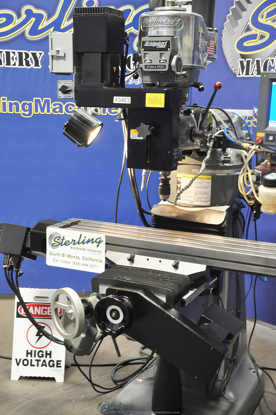 For Sale 9" x 49" Used Bridgeport By Hardinge 3 Axis CNC Vertical