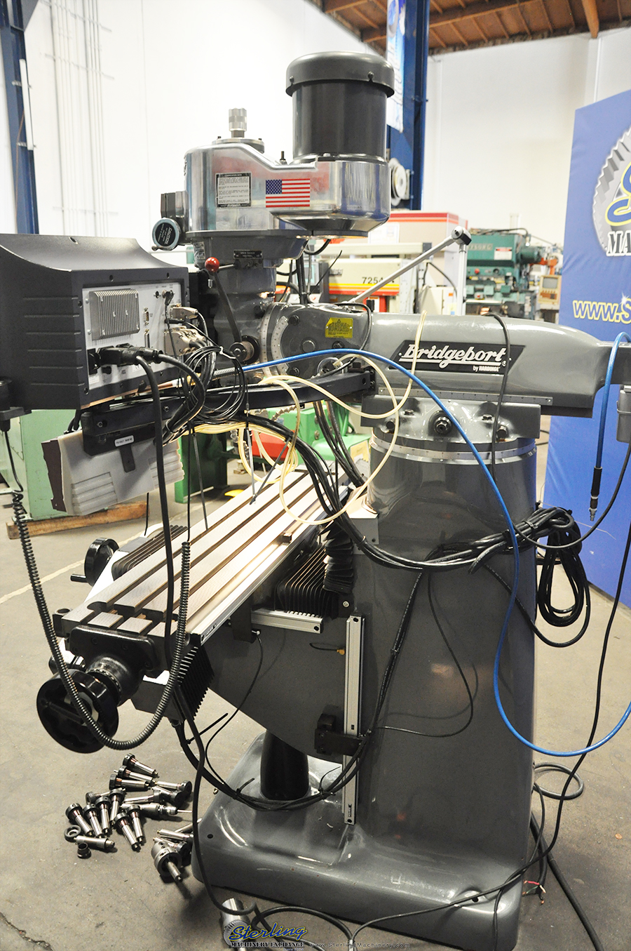 For Sale 9" x 49" Used Bridgeport By Hardinge 3 Axis CNC Vertical