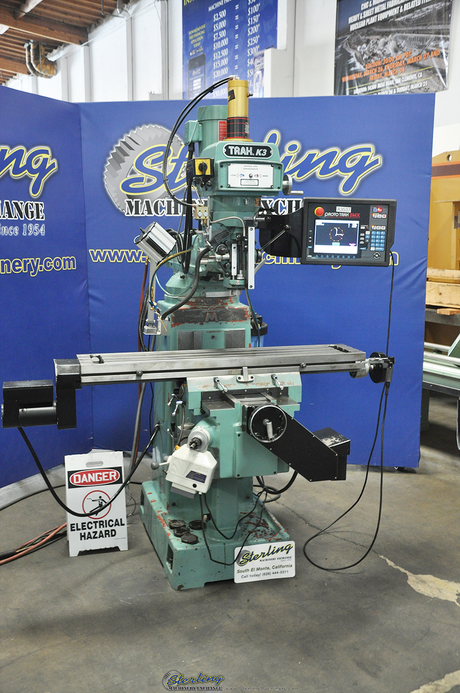 Used Trak CNC 2 Axis Vertical Knee Mill Sterling Machinery