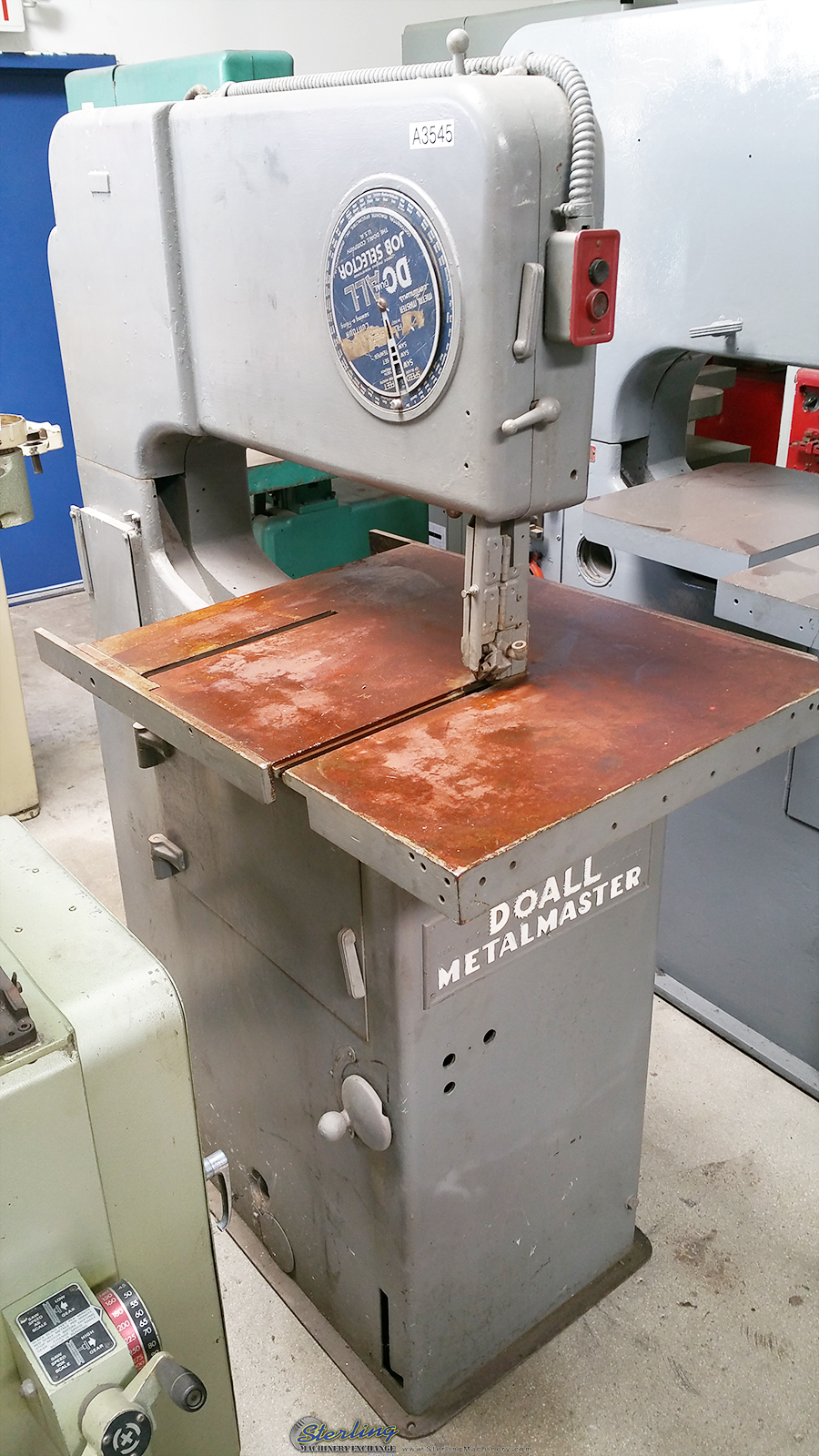 For Sale 16" Used DoALL Metal Master Vertical Bandsaw, Mdl. , Missing