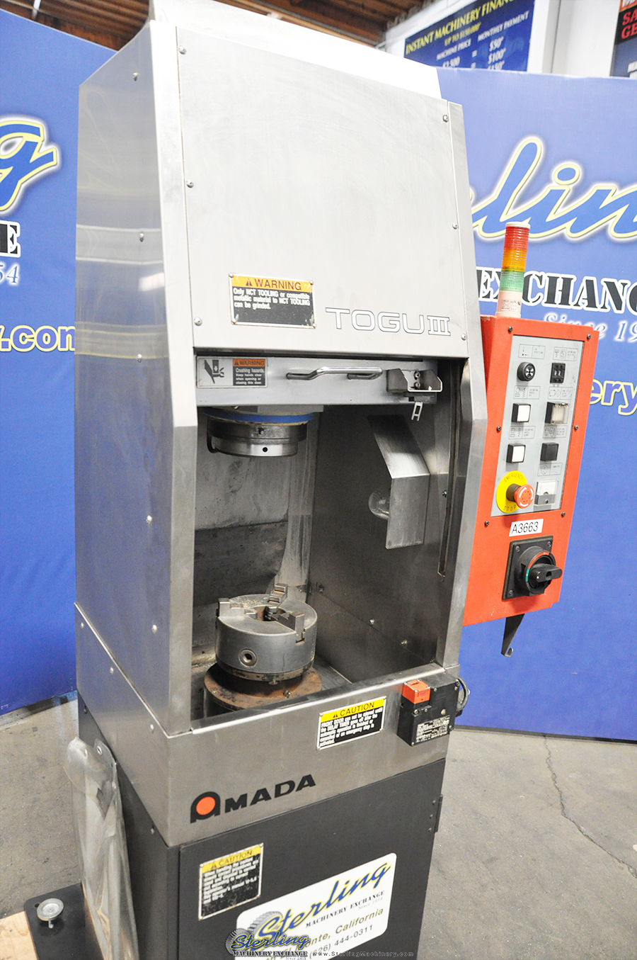 For Sale 6.5" Used Amada Togu III Automatic Punch & Die Grinder, Mdl