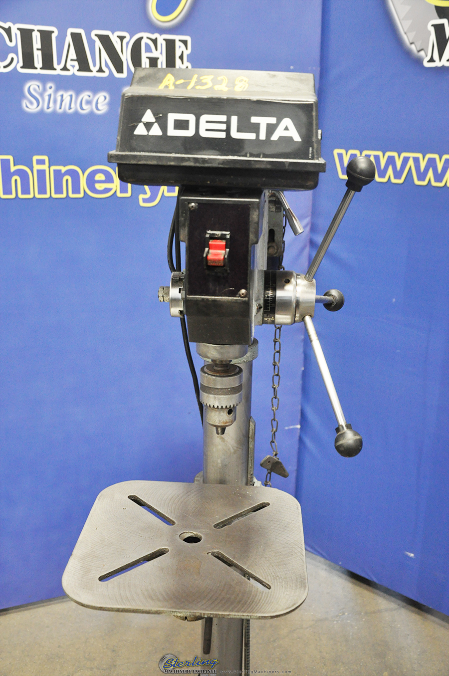For Sale 161/2" x 5/8" Used Delta Floor Drill Press, Mdl. 17900, Drill Chuck, Adjustable