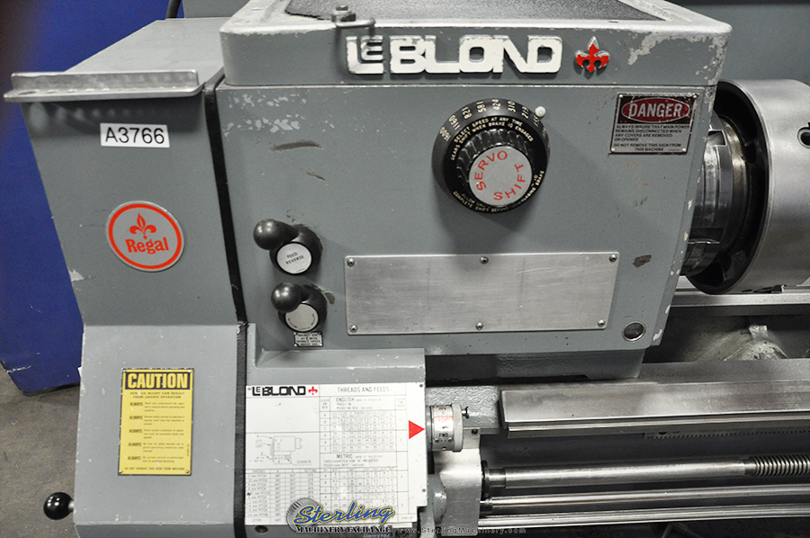 For Sale 19" x 54" Used LeBlond Regal ServoShift Engine Lathe, Mdl. Servo Shift, 12" 4 Jaw