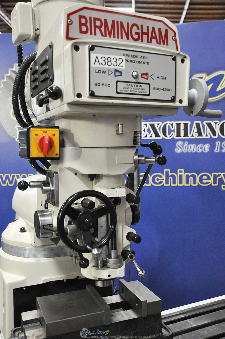 For Sale 9" x 49" Used Birmingham (VARIABLE SPEED) Vertical Milling