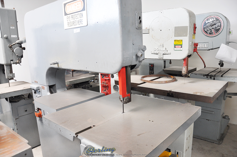For Sale 36'' Used DoALL Vertical Deep Throat Bandsaw, Mdl. V36