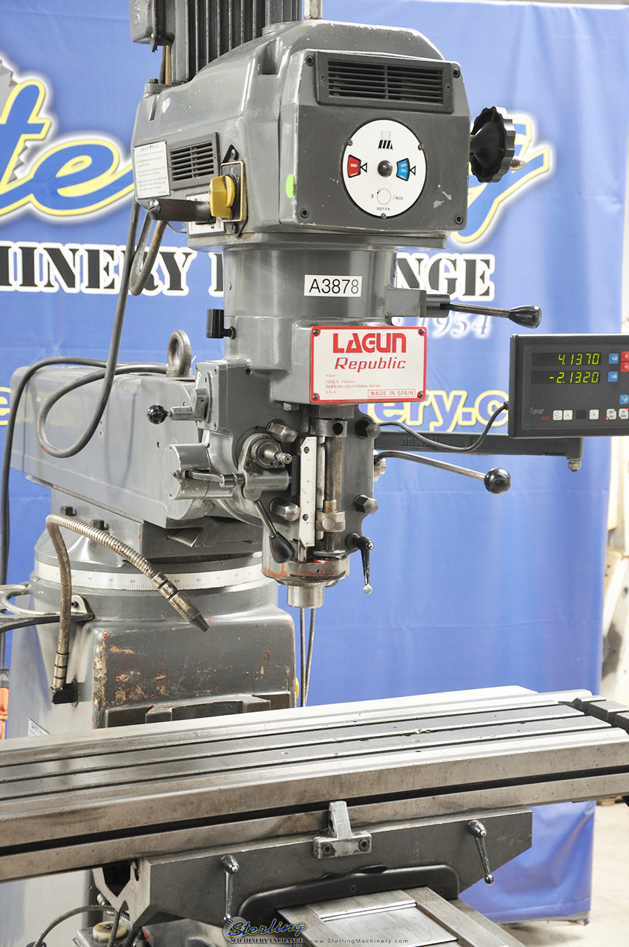 For Sale 10" x 44" Used Lagun Vertical Milling Machine, Mdl. FTV1S