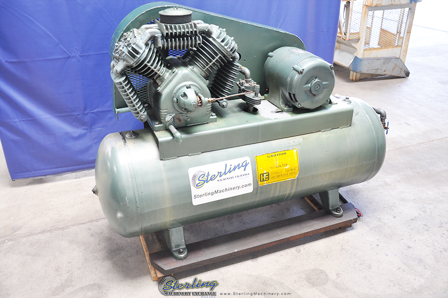 Used Hill Bros. & Co. Air Compressor with Horizontal Tank Sterling