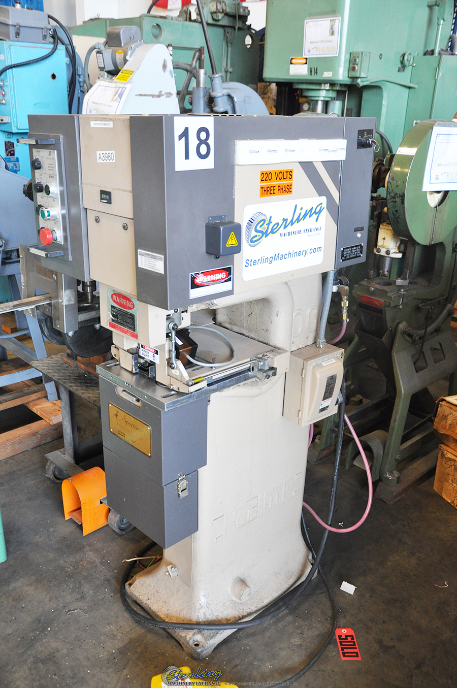 For Sale 2 Ton Used Spartanics Automatic Registration Punch Press, Mdl