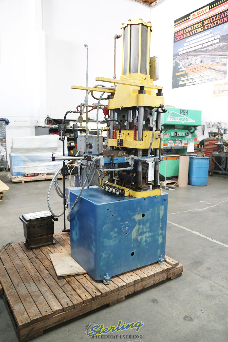 Used Custom 4 Post Heated Laminating Press Laminating, Heated Platen