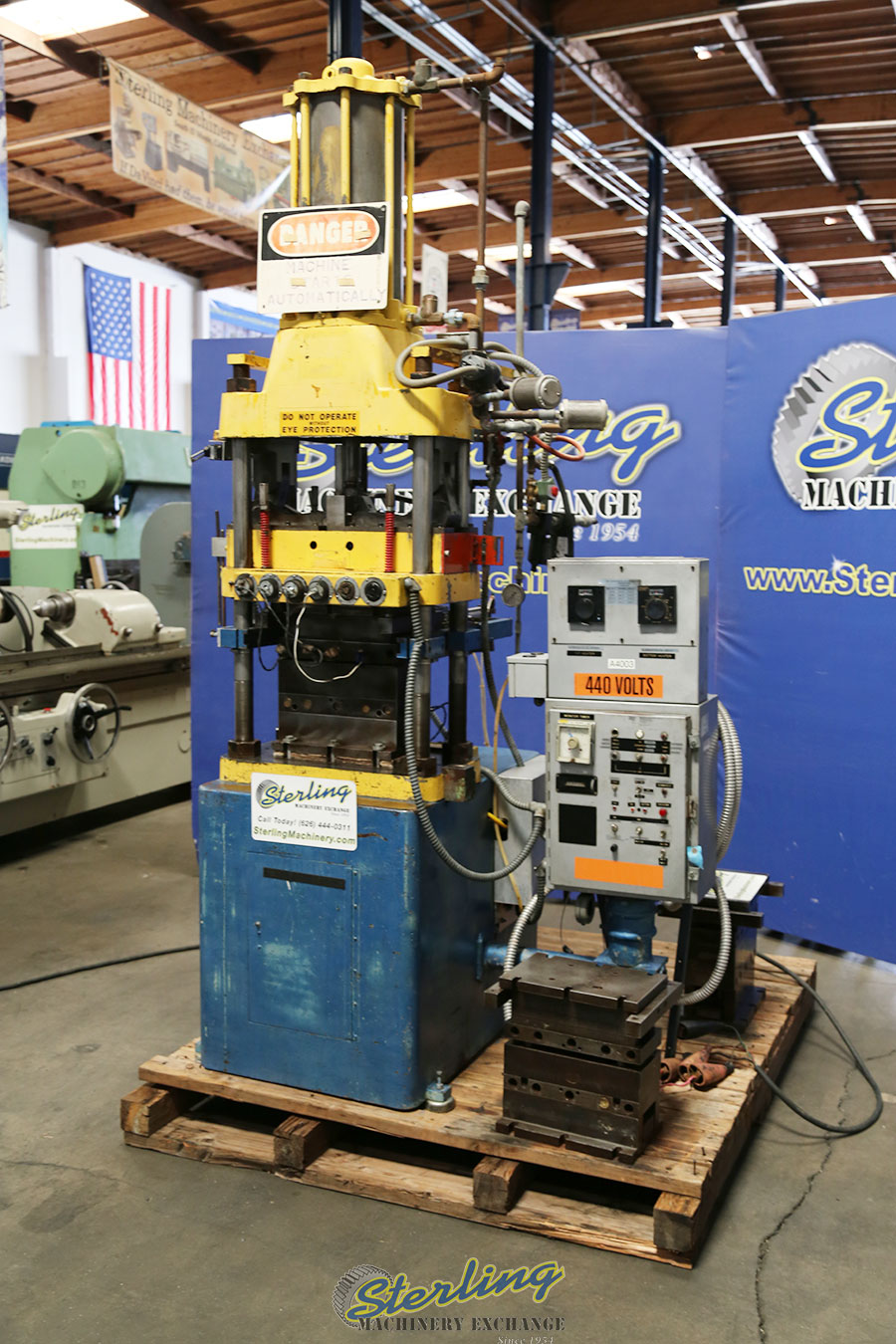 Used Custom 4 Post Heated Laminating Press Laminating, Heated Platen