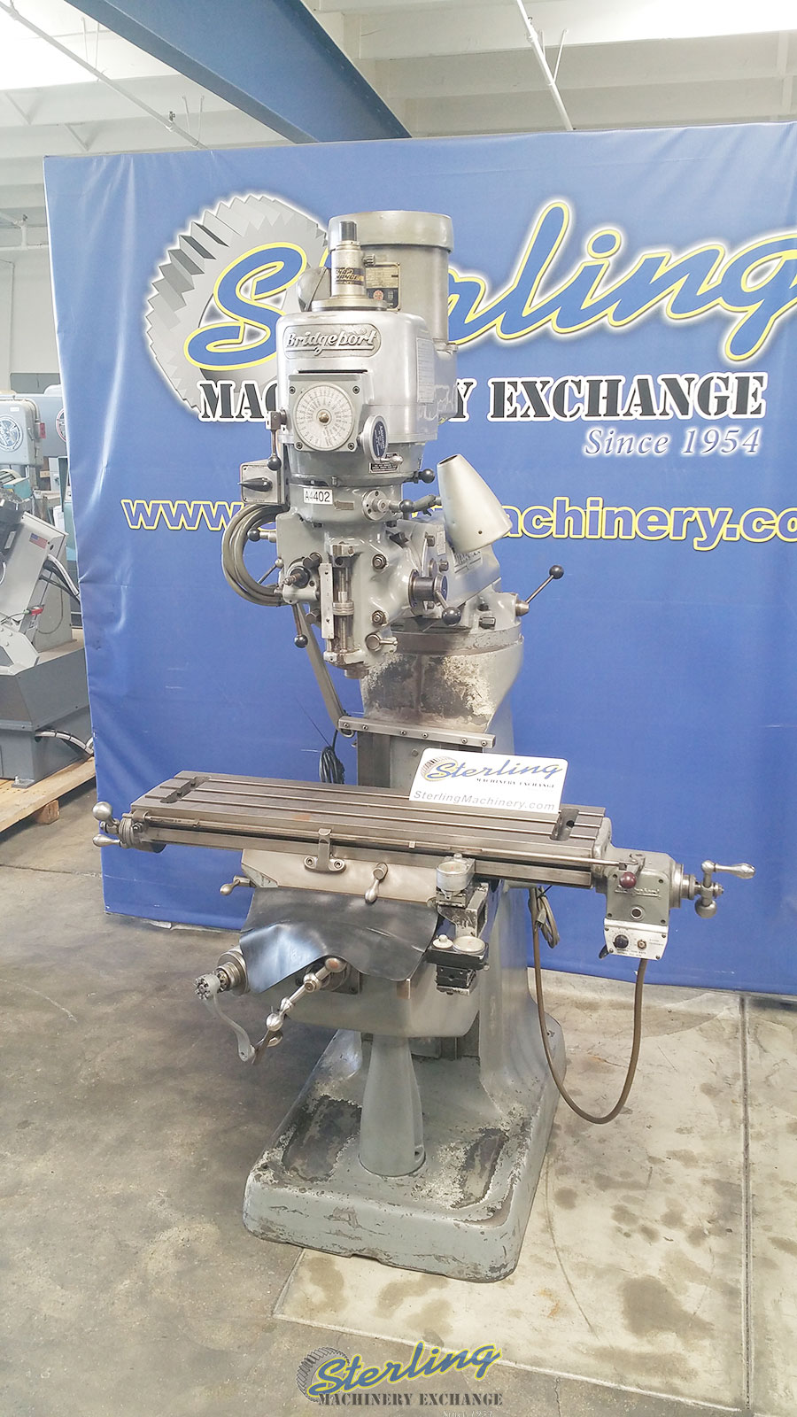 For Sale 9" x 36" Used Bridgeport (Variable Speed) Vertical Milling Machine, Mdl. Series 1, R8