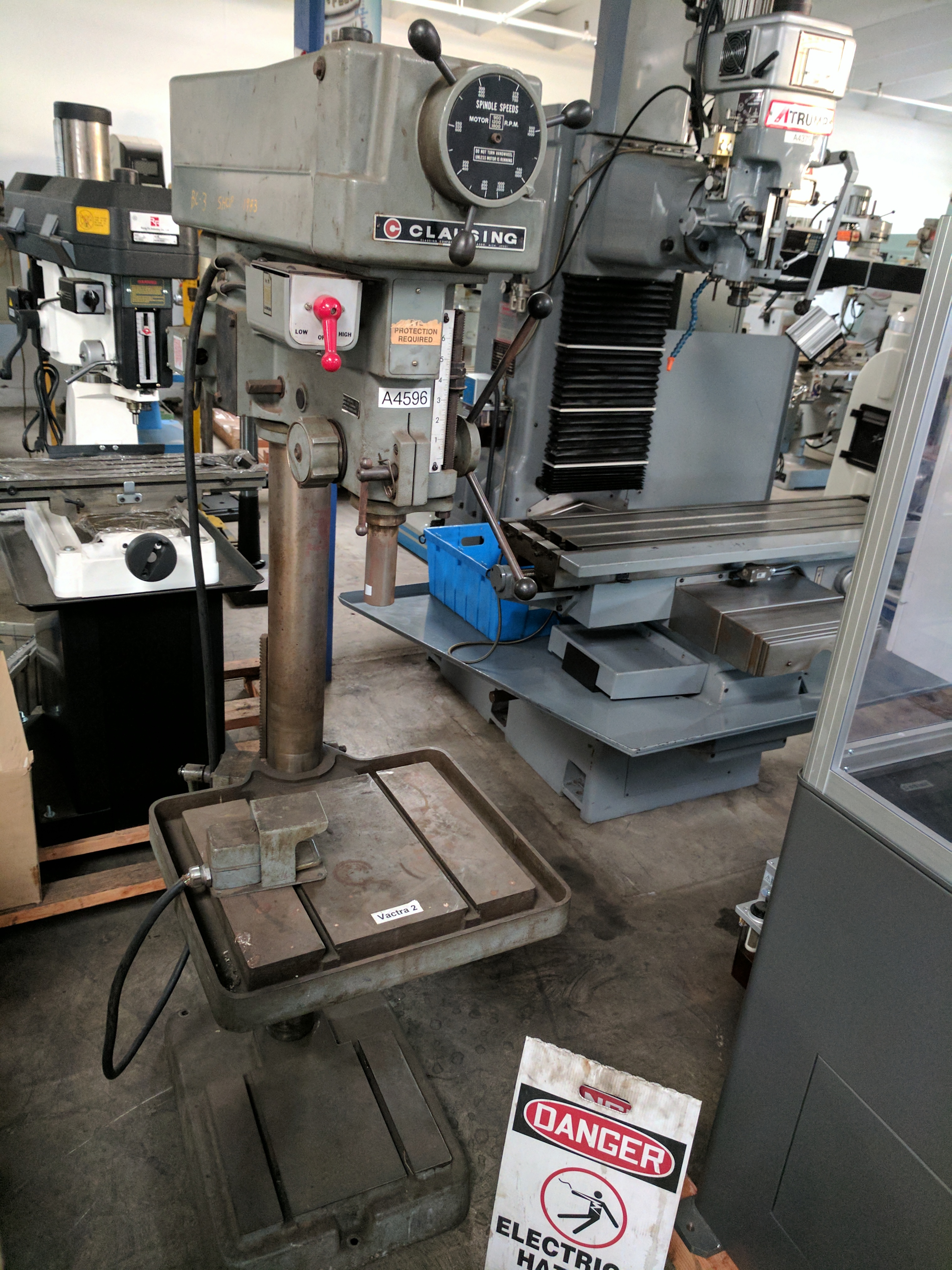 Used Clausing Floor Drill Press Floor Type (Heavy Duty) Drills