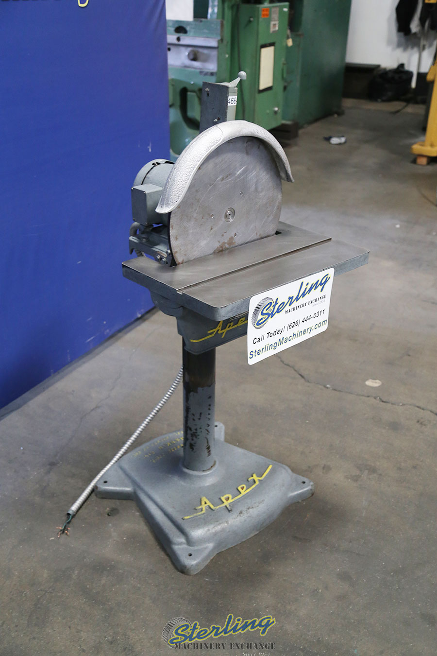 For Sale 16" Used Apex Disc Sander (Heavy Duty), Mdl. 16S, Drum