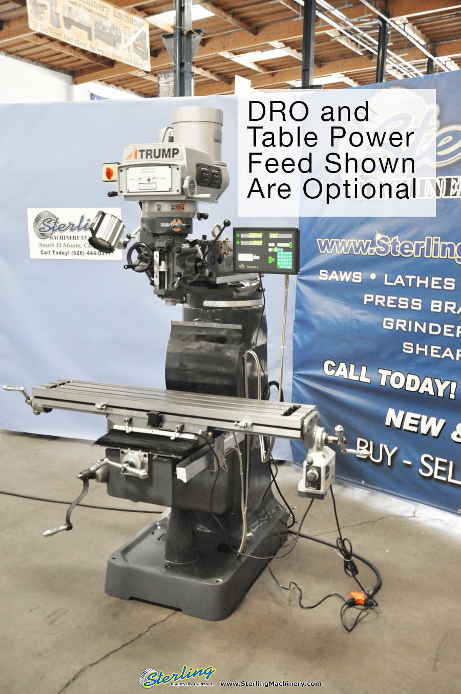 For Sale 9" x 49" Brand New Atrump Variable Speed Vertical Milling Machine "Bridgeport Copy