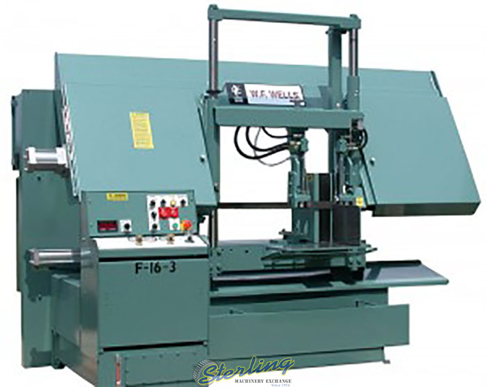 Brand New W.F. Wells SemiAutomatic Horizontal Twin Post Band Saw