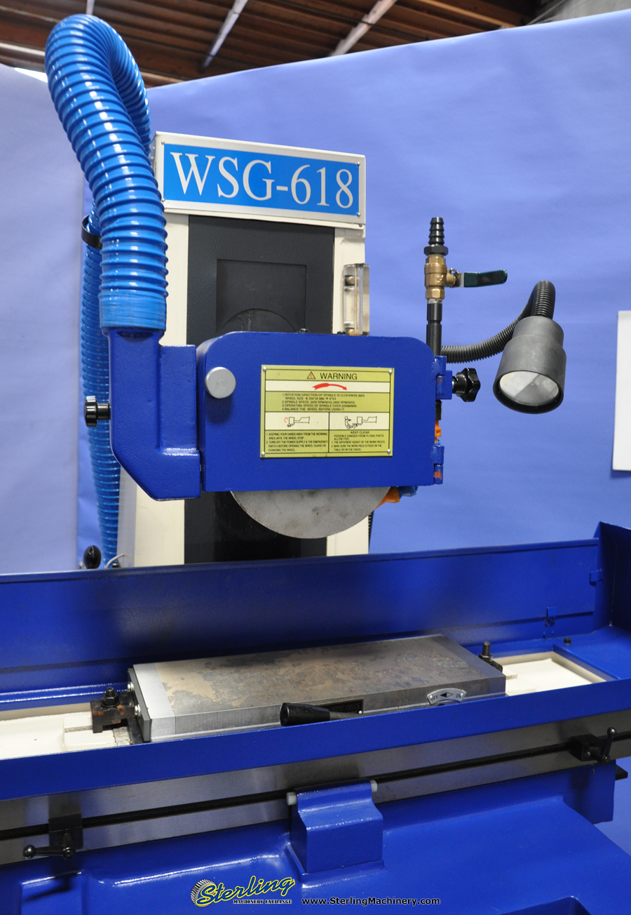 For Sale 6" x 18" Brand New Birmingham Surface Grinder, Mdl. WSG618, Halogen Work Light, Tool