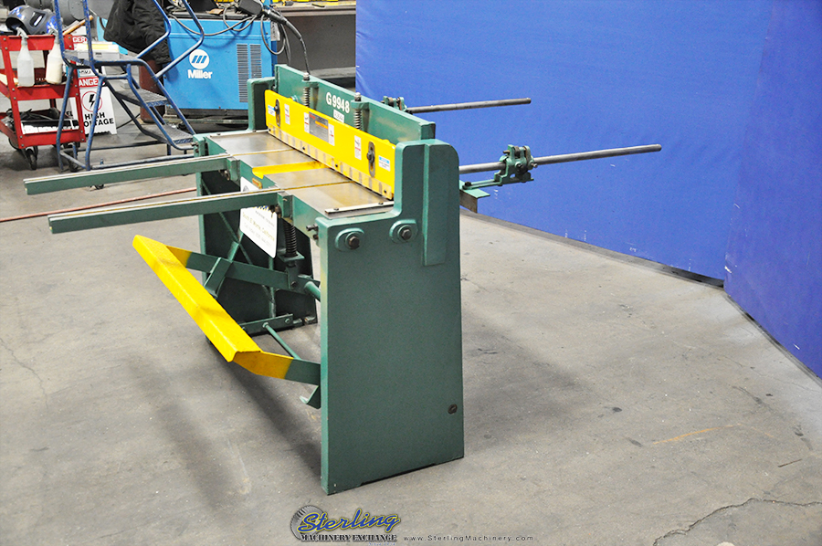 For Sale 16 Ga. x 37" Used Grizzly Foot Shear, Mdl. G9948, 2 Front