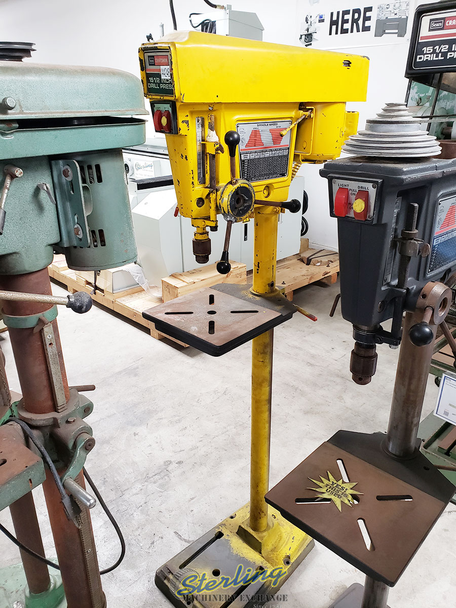 For Sale 151/2" Used Craftsman Floor Drill, Mdl. 113.213780, Start