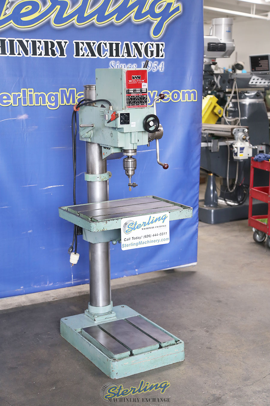 For Sale 25" Used Wilton Geared Head Power Feed Drill Press, Mdl