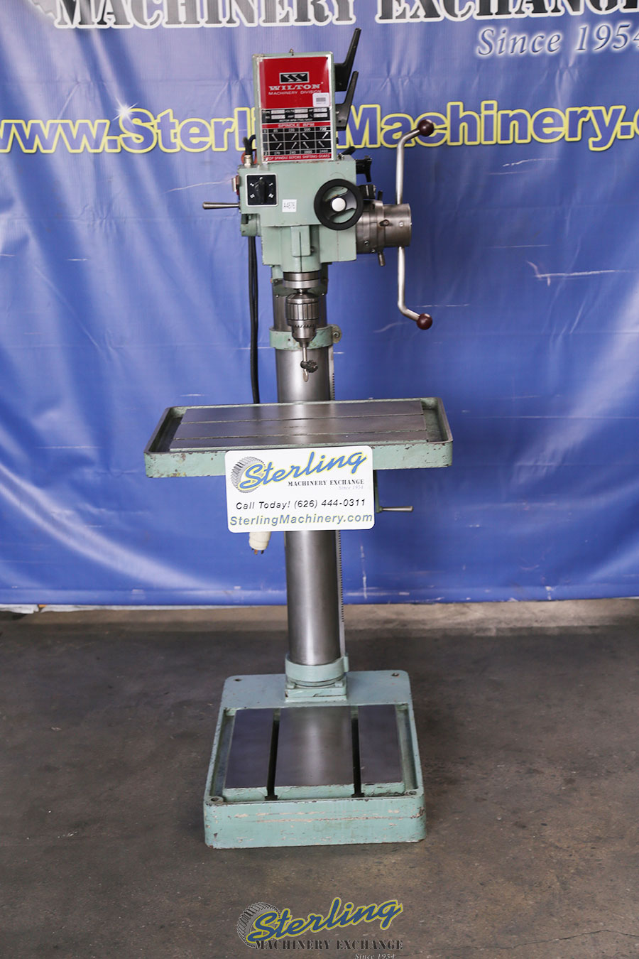 For Sale 25" Used Wilton Geared Head Power Feed Drill Press, Mdl