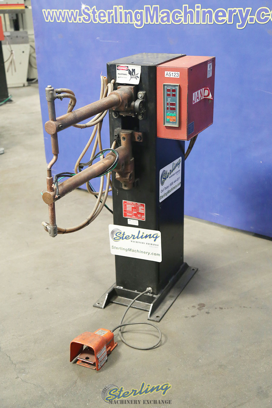For Sale 30 KVA x 24" Used Janda ROCKER ARM RESISTANCE Spot Welder