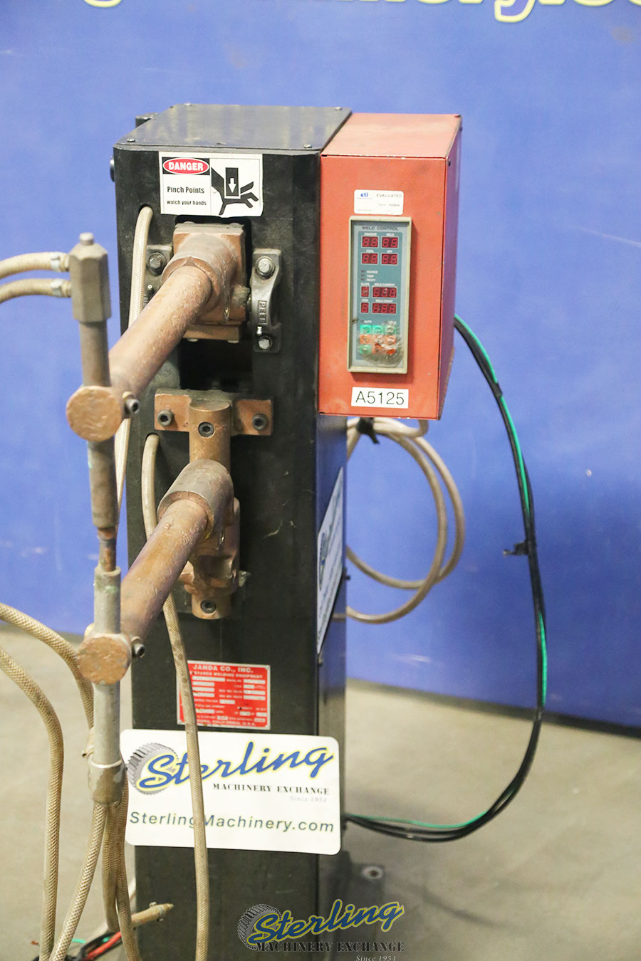 For Sale 30 KVA x 24" Used Janda Rocker Arm Resistance Spot Welder